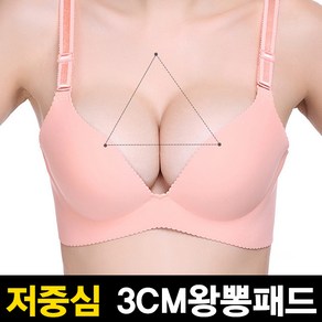 로맨틱멜로우 [오늘출발]3CM왕뽕브라 래쉬가드 노와이어 뽕브라 브래지어