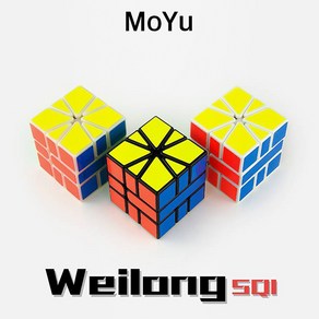 YJ 뭐위 웨이룽 스퀘어-1 초신속 스피드 큐브 색상랜덤, 1개