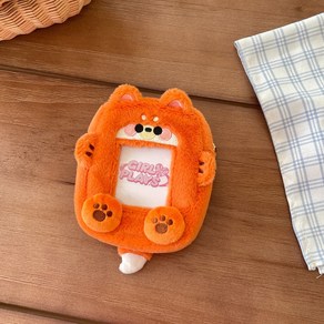 애니멀 뽀글이 포카홀더 귀여운 캐릭터 사진 앨범, 여우, 1개