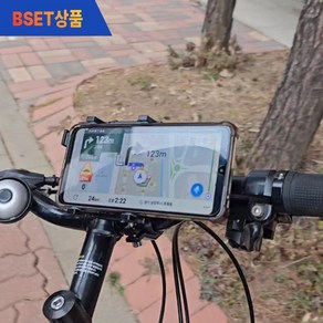 차에르 라이딩 핸드폰 자전거 거치대 360회전 CER-0307, 1개, 메탈 블랙