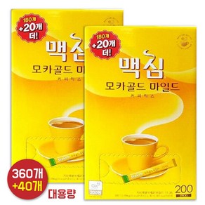 부드러운 커피 Maxim Coffee 맥심 모카골드 마일드 커피믹스 대용량, 12000mg, 400개입, 1세트