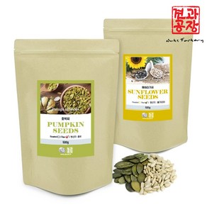 [ 견과공장 ] 햇상품 호박씨 500g + 해바라기씨 500g, 1개