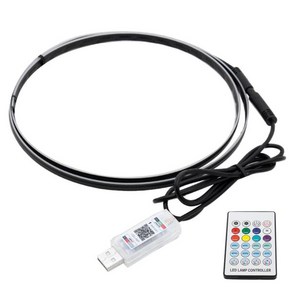 자동차 중앙 제어 대시 보드 분위기 리모컨 RGB LED 주변 스트립 조명 장식 램프 USB 인테리어, [02] One Dag 1, 1개, 02 One Dag 1