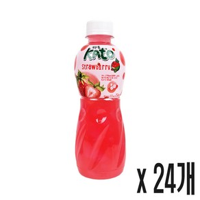 카토 코코넛 알갱이 음료 딸기맛, 320ml, 24개