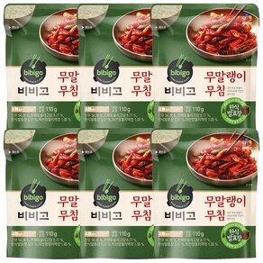 비비고 무말랭이무침, 110g, 6개