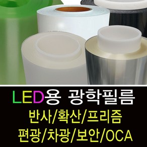 확산필름 45%, 0.25T(점착식) 폭500mm x 길이100cm, 1개