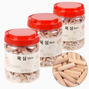 목다보 6mm 8mm 10mm 나무못 모음, 200개, 03. 목심 10x50mm