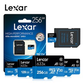 LEXAR 정품 마이크로 SD 카드 633배속 32GB~256GB, 32GB, 1개