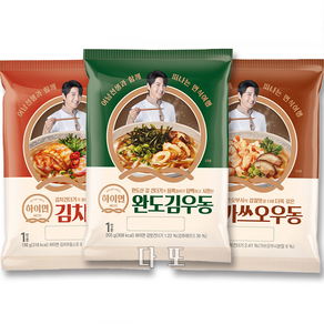 삼립 하이면 완도김우동 1봉(205g) / 가쓰오우동 1봉(207g) / 김치우동 1봉(198g), 205g, 1개