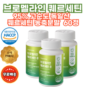 네이처스업 고함량 브로멜라인 퀘르세틴 독일산 고순도 95%퀘르세틴 HACCP인증, 3개, 60정