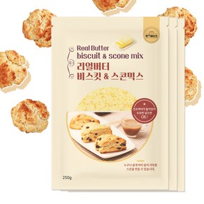 버터없이 우유만 넣어 만드는 비스켓 & 스콘믹스 250g, 3개