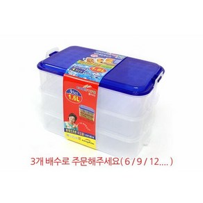 이지 쿨라라 밀폐용기 직사각 19호1.6L 3P 반찬통