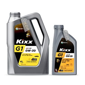 KIXX G1 0W30 SP 4L 1개 + 1L 1개 가솔린 엔진오일, 5L