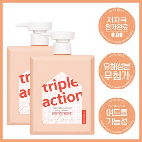 퐁당 트리플 액션 아크 케어 등드름 가드름 몸드름 바디 클렌저, 2개, 400ml