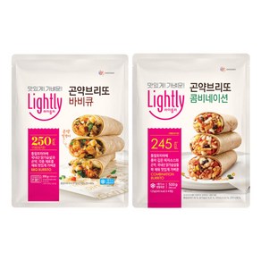 라이틀리 곤약브리또 500g(4입)X2개 (바비큐+콤비네이션), 라이틀리 곤약브리또 500g(4입)X2개 (바비큐+콤비, 500g