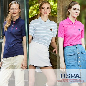 [U.S. POLO ASSN.] USPA 여성 화이트라벨 여름 카라셔츠