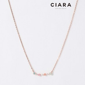 CIARA 14K Pozzuoli 꽈뜨로 컬러스톤 목걸이 (GoldPlated)