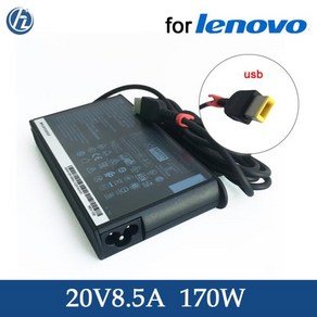 Lenovo Slim 5 14APH8 노트북 충전기 20V 8.5A 용 정품 170W 슬림 팁 AC 어댑터 전원 공급 장치, 1개