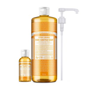 닥터브로너스 캐스틸 솝 클렌저 950ml + 60ml / 시트러스오렌지, 1세트