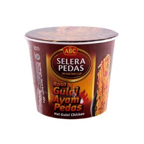 ABC Selea Pedas 인스턴트 누들 컵 Mi Gulai Ayam Pedas 60g (1피스), 1개