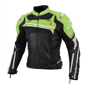 코미네 오토바이 자켓 여름 메쉬 바이크 보호대 R스펙 JK-130 LIME-GREEN-BLACK, L-GREEN-BLK-XL