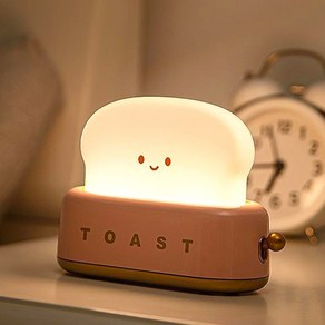 밝기조절 SMILE TOAST LED 무드등 타이머기능 USB충전식 무선 수유등 취침등