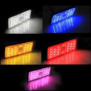 제로몰 사각형 반사 LED 차폭등 12볼트 6가지 색상, 화이트 커버 화이트 LED, 1개