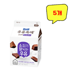 매일유업 우유속에 코코아 락토프리 300ml, 5개