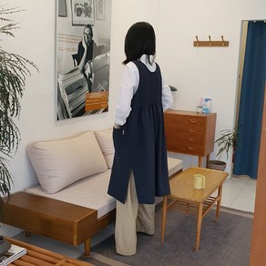 방가지똥 롱주름 네이비 레이온, 1개, 총장 95