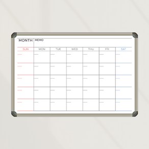 [기성] 먼슬리플래너 월중행사계획표 메모보드 600x400 화이트보드 제작, 일반형(알자석 부착 불가)