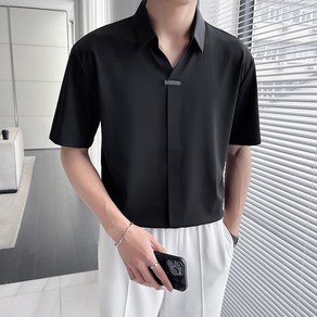 cosmag 여름 남자 패션 반팔 셔츠 데일리 캐쥬얼 셔츠 CS2