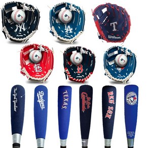 MLB 어린이 야구세트 아동야구용품 (야구글러브1+폼배트1+폼볼) 구단선택, 보스턴, 1개