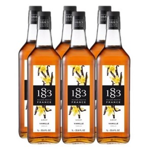 기타 1883 바닐라시럽 1000ml x 6병 커피 카페 시럽, 1l, 6개