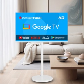 이브이 32인치 81cm HD 스마트 구글TV 화이트 삼탠바이미 셋트, 81cm(32인치), EV320HG_SET, 스탠드형, 고객직접설치
