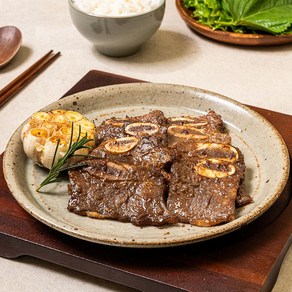 햇땅 양념 LA갈비 구이용 소갈비 캠핑 500g, 4개