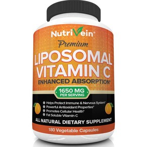 뉴트리베인 리포조말 비타민C 1600mg 180정 1팩 Nutivein Liposomal Vitamin C, 1개