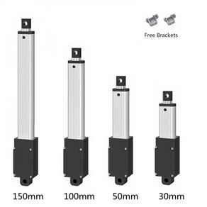 리니어 엑츄레이터 액추에이터 DC 12V 소형 선형 액츄에이터 스트로크 30mm 최대 힘 33Lbs 캐비닛 용 전기 모터 창 오프너 Robitcs 무료 브래킷 포함, 7.Load 50N - Stoke 100mm, 1개