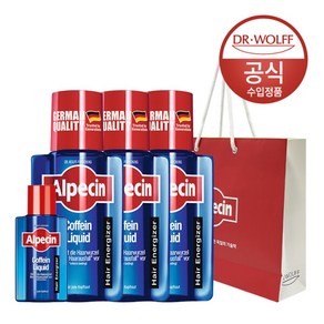 [알페신] [롯데단독구성] 카페인 리퀴드 (모발 및 두피 영양) 200ml x3 + LQ 75ml + 쇼핑백 증정, 상세 설명 참조, 3개