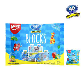 [Amos] 레고 젤리 아모스 Amos 블럭 젤리 264g 개별포장 Amos 4D Candy Gummy Blocks, 1개