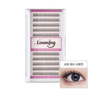 루밍 A형 속눈썹 가닥속눈썹 인조 연장 아이돌 아이래쉬 200pcs, 10mm(200pcs), 1개