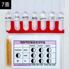 (사이언스마켓)ssc 대표적인 앙금 생성 반응 키트 7종 (10인용) 반응판/키트, 반응판1매