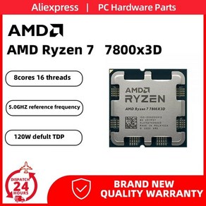 AMD RYZEN 7 7800X3D CPU Ryzen 7 7800x3d 프로세서 Novo 8 코어 16 스레드 5NM 96M L2 + L3 104MB AM5 게이밍 마더보드용