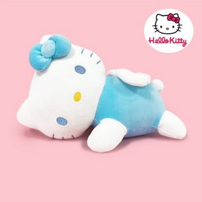 산리오 헬로키티 엔젤 필로우 블루 38cm 인형 애착 동물, 1개