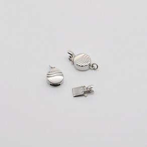 31013 써지컬스틸 부자재 원형 물결 클래습 목걸이 만들기 재료 9.5x15mm(1개)