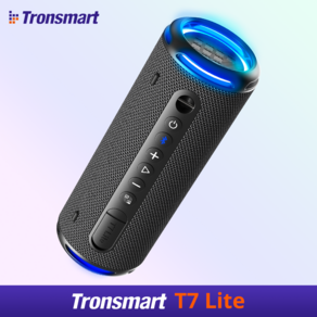 Tronsmart T7 Lite 휴대용 블루투스 스피커 출력24W 최대 24시간 IPX7방수 sd카드지원 TWS페어링 LED 커스텀EQ 캠핑