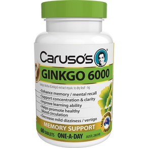 Causos Natual Health One a Day Ginkgo 6000 60 Tablets, 60정, 1개