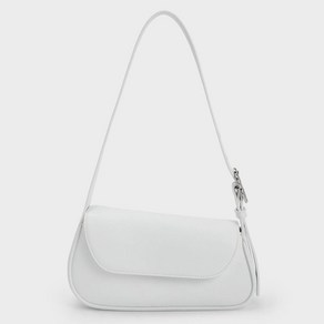 CHARLESKEITH PETRA 페트라 아시메트리컬 프론트 플랩 백 (WHITE)