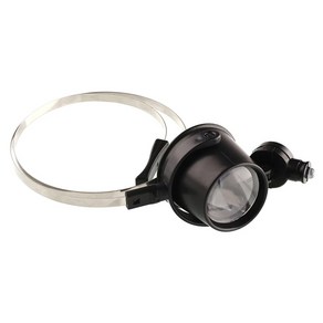 휴대용 15X 루페 헤드 밴드 돋 보석상 시계 수리 LED 눈 Loupe 착용 유리, 1개