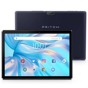 PC주변기기 AliExpess Collection PRITOM 안드로이드 10 태블릿 10.1 인치 2GB RAM 32GB ROM 쿼드 코어 프로세서 HD IPS 화면 8.0 M, [01] Black, 미국