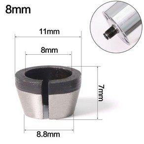 6mm 6.35mm 8mm 콜렛 척 어댑터 조각 트리밍 기계 전기 라우터 높은 정밀 비트